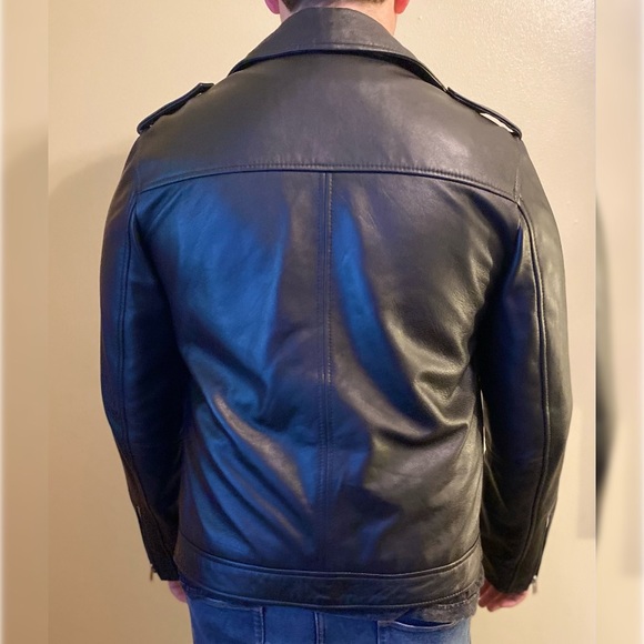 Bolongaro Trevor Double Layer Leather Jacket (Perfecto Motorcycle Jacket) - Picture 6 of 10